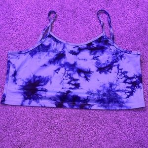 Blue and teal tie dye tank